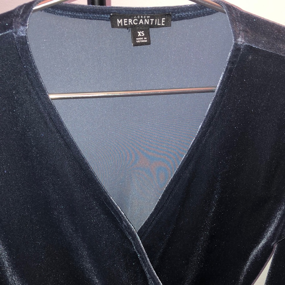 J.Crew velvet long sleeve blouse size XS